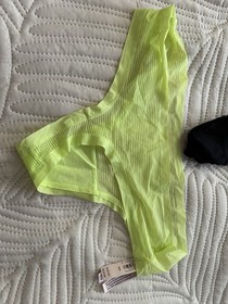 Victoria&rsquo;s Secret Panty Lot Sz M Lace Thong Floral Embroidery & Neon Bikini NWT