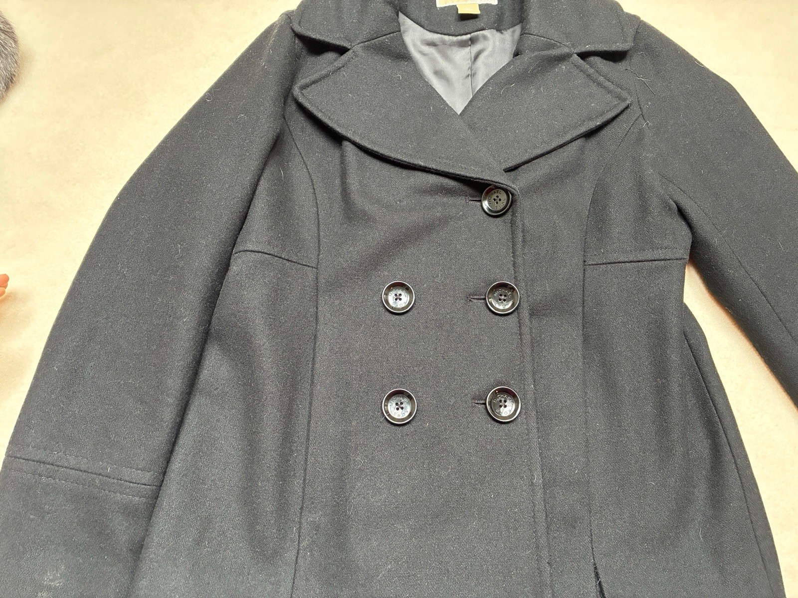 Michael Kors Black Collared Button Lined Double-B… - image 2