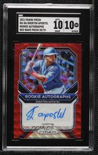 2021 Panini Prizm Rookie Red Wave 35/75 Sherten Apostel SGC 10 GEM Auto 0ed0