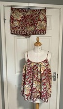 Next Linen Mix Smock Top & Shorts Set Size XL Pyjamas Loungewear