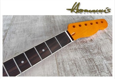 Tele Neck mit Pau Ferro Fretboard und Bindings, Vintage Tint, 21 Frets Nr TRB-06