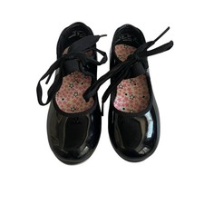 Capezio Jr. Tyette Tap Shoes Girls Size 9M Black Patent Tap Shoes N625C PAT9M