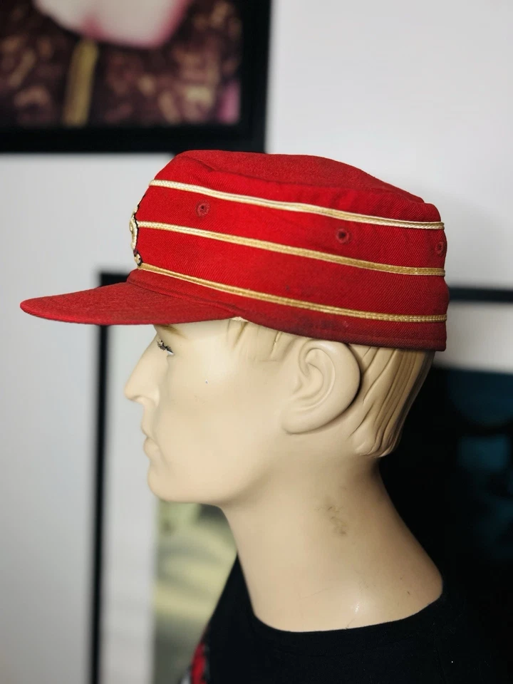 VTG NEW ERA CAP St. Louis Cardinals Size 7 3/8 Pillbox hat RARE DMG #24 Visor GW - Image 3 of 4