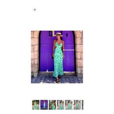 NWT Zara Women s Green Floral Dress Size Smal...