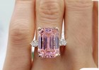 5.60 Ct Emerald Cut Pink Diamond Ring — photo 3