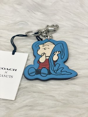 NWT Coach X Peanuts Linus Bag Charm CBG56 in Blue Multi | eBay