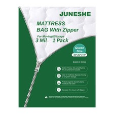 Queen Mattress Bag for Moving and Storage-3 Mil Zipper Plastic Waterproof Mat...