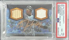 Bo Jackson 2018 Topps Dynasty Dual Patch Relic Gold Ink Auto /5 PSA 8 White Sox