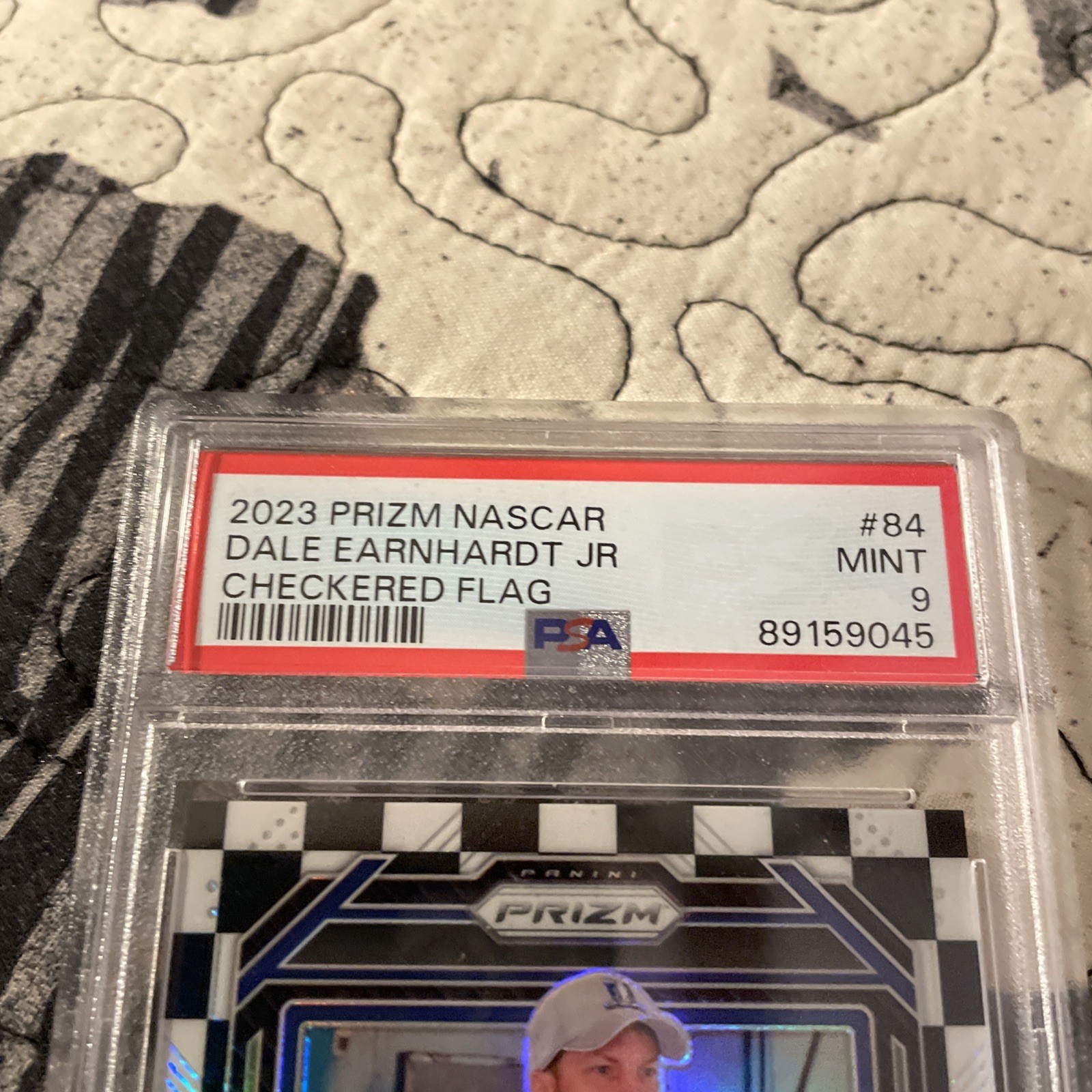 2023 POP 2👈PRIZM NASCAR🏎️D.EARNHARDT JR #84 CHECKERED FLAG /50👈PSA 9ONLY 2👈 view 4