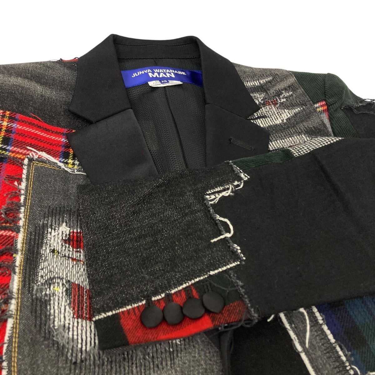 JUNYA WATANABE MAN Patchwork Tailored Jacket Blac… - image 4