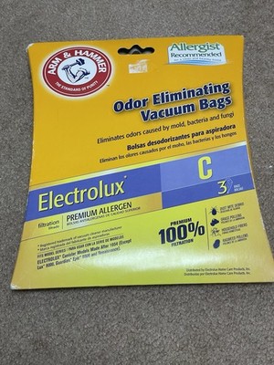 ARM & HAMMER Electrolux C Premium Allergen Vacuum Bags 3-in a Box 62617 NEW 2007