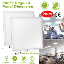 Led Panel Light 5800lm 7000k Ceiling Lighting 150w Equivalent Led Troffer Recess