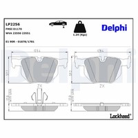 Delphi BremsbelÄGe Satz Hinterachse Passend FüR BMW 3 X1 | LP2256