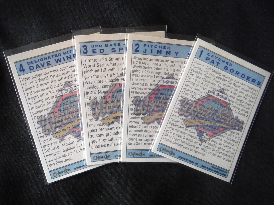 1993 O-Pee-Chee WORLD SERIES Heroes x4 * WINFIELD, KEY, ++ * SP Toronto 1993 OPC - Image 2 of 2