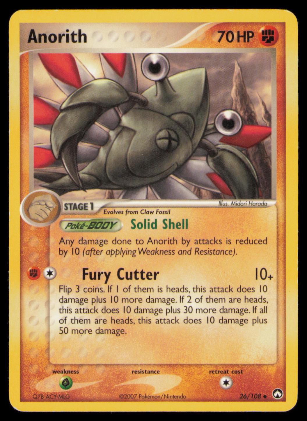 Anorith 26/108 Uncommon Power Keepers Pokemon Near Mint