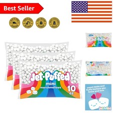 Mini Marshmallows - 10 oz Bags Pack of 3 - Fat-Free  Allergen-Free Treats