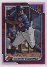 2024 Bowman Prospects Fuchsia Border 63/299 Daiverson Gutierrez #BP-59 19wd