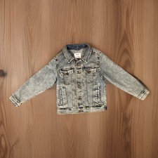 Old Navy Youth Trucker Denim Jacket Size L 10-12 Acid Wash Light Blue Unisex