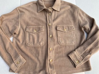 Thread Supply Light Pink Corduroy Jacket Women s Medium Button up pockets NWT