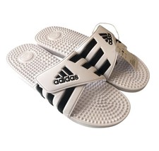 Adidas Mens ADISSAGE Slide Sandals White Black 18