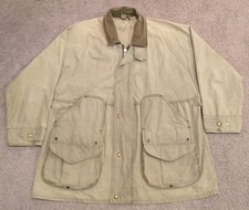 Filson Shelter Cloth Waxed Canvas Cotton Beige Jacket Coat 460N Made in USA Mens
