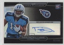 2010 Topps Platinum Black Refractor Rookie 92/99 Damian Williams #109 Auto 7fb