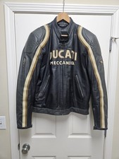 ~ Vintage Ducati Meccanica Motorycycle Leather Jacket M Tech Size 58