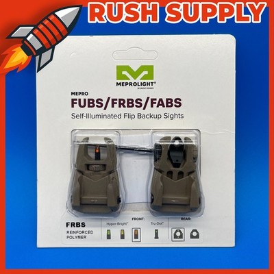 MEPROLIGHT FRBS M4D Tritium Flip Backup Sight Set - FDE