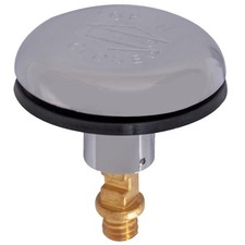 Snap and Press Stopper with Rubber Seal, 3/8 Inch Thread, Chrome Plated, 35240