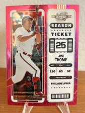 Jim Thome 2023 Panini Chronicles Contenders Optic Pink Velocity FOTL Prizm /17
