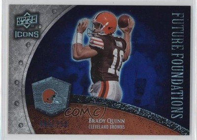 2008 Upper Deck Icons Future Foundations Rainbow Blue 8/250 Brady Quinn #FF5 7k0