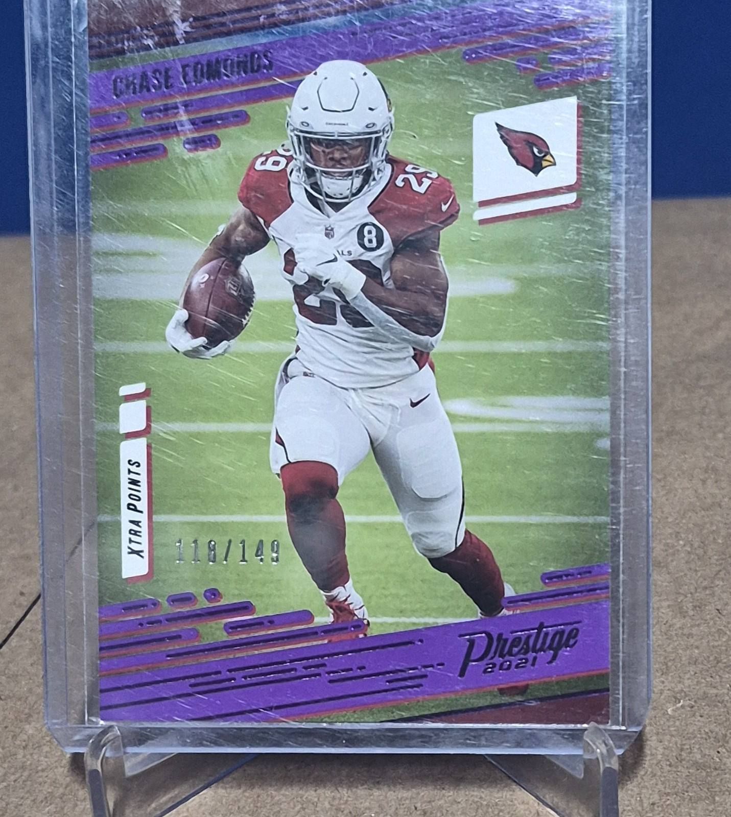 Panini 2021 Prestige Xtra Points Purple /149 Chase Edmonds #48 Arizona Cardinals