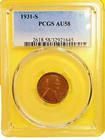1931-S Lincoln Wheat Cent PCGS AU58