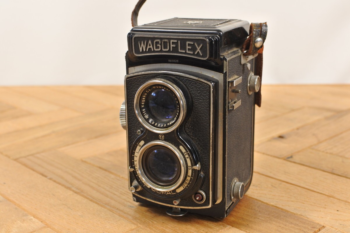 希少昭和レトロ蛇腹カメラWalz Walfax / KOLEX 75mmF3.5 Walz WAGOFLEX TLR 6x6 Film Camera + Kominar 75mm f3.5 Lens from