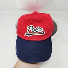 Polo Ralph Lauren Hat Cap Strap Back Youth One Size Red Blue Polo Logo Boys