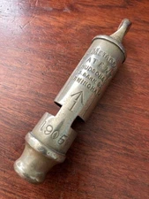 Antique Collectable Hudson 'The Metropolitan' British India Army 1905 Whistle