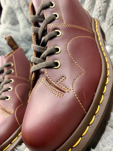 Dr Martens Church Monkey Oxblood/Cherry-Red Smooth Leather Ankle Boots WMNS SZ 5 - Picture 7 of 18