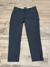 Banana Republic Womens Ankle Dress Pants Size 2 Navy Patterned Soft Comfortable