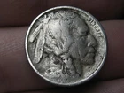 1913 P Buffalo Nickel- Variety Type 1, Mound/Raised, Fine Details, Partial Horn
