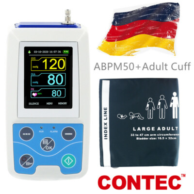 CONTEC ABPM50 Handliches ambulantes Blutdruckmessgerät, 24-Stunden-Überwachung 