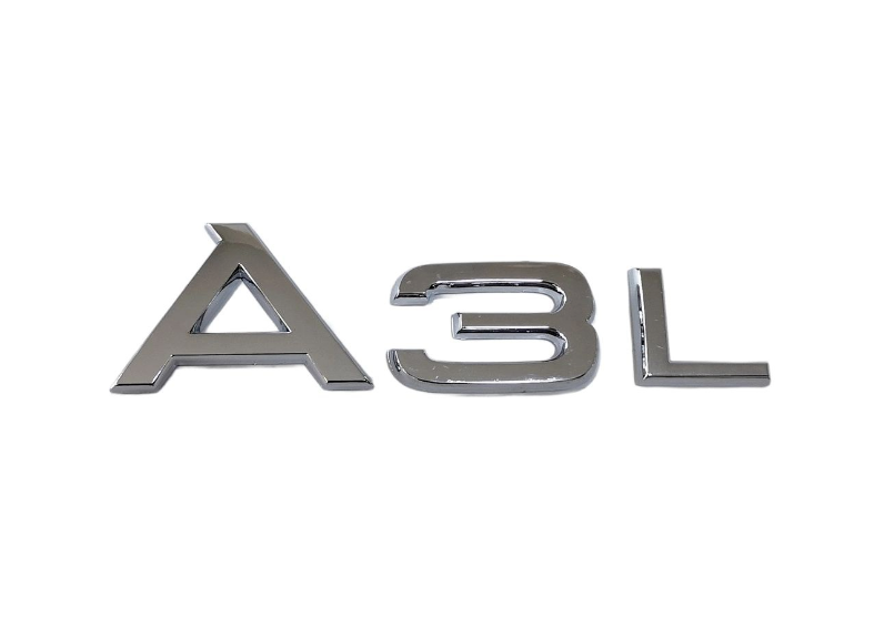 CHROME FIT AUDI A3L REAR TRUNK EMBLEM BADGE NAMEPLATE DECAL LETTER NUMBER NEW