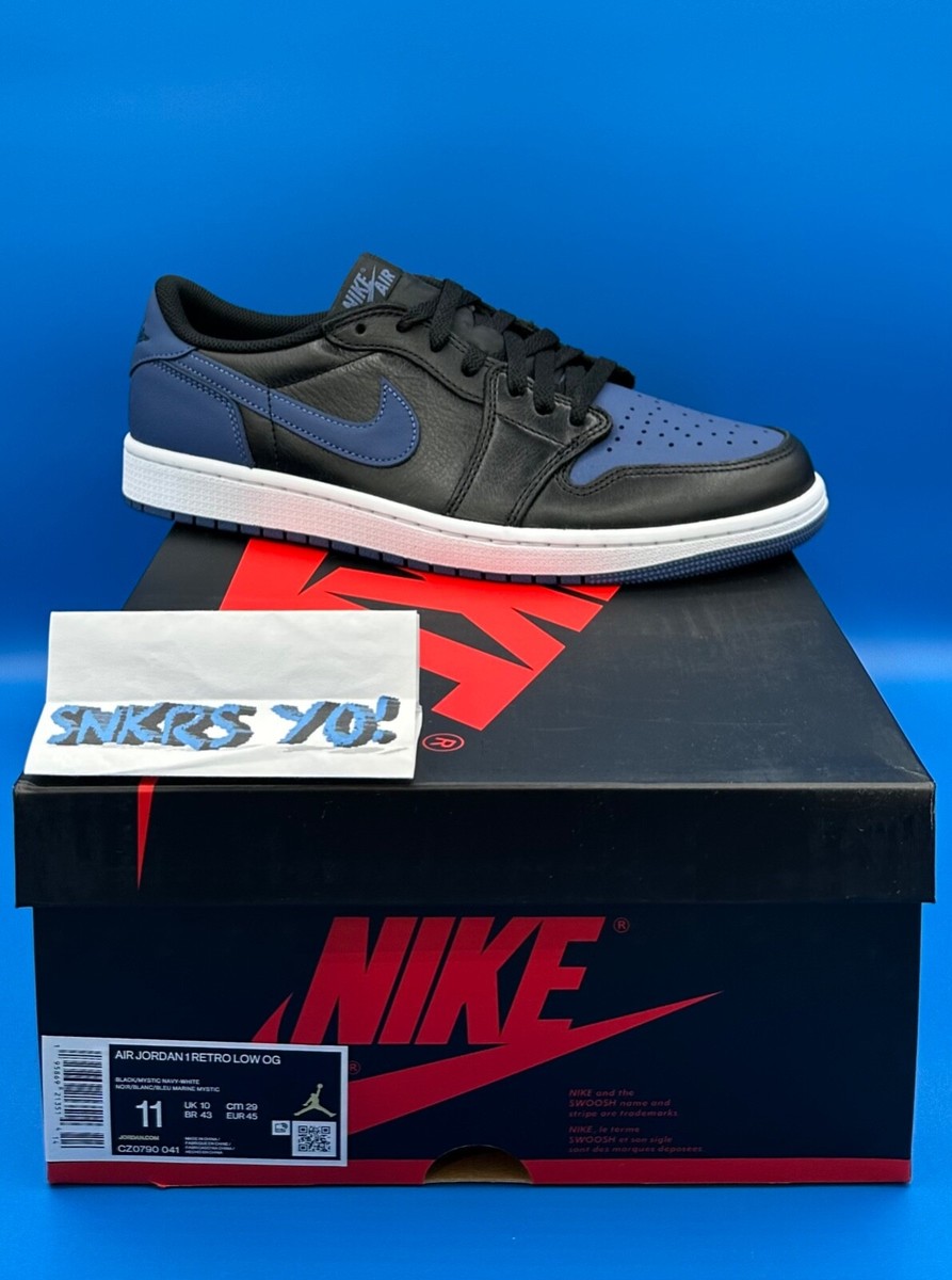Jordan 1 Retro Low OG Mystic Navy (CZ0790-041) Men's Sizes 10 and