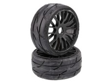 Ruota completa GRP 1:8 GT Rally Game T03 Revo XM3 cerchio nero 20 raggi Flex S