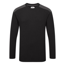 PORTWEST Men's Two-Tone Cotton T-Shirt Lightweight Breathable Long Sleeve Shirts