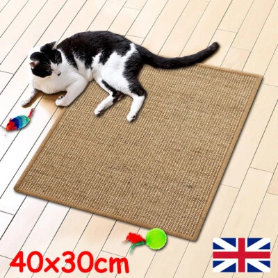 ESTOP-STAR Natural Sisal Pet Cat Scratching Mat Antislip Play Protection Claw Scratcher Pad