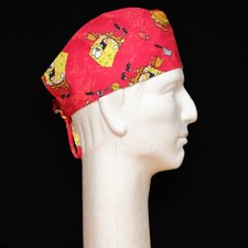Spongebob Squarepants and Patrick Cooking Burgers Theme Scrub Hat