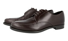PRADA Leather Derby Dress Lace Up Shoes - 2EC049 - Brown - NEW -  US 8.5 EU 41,5