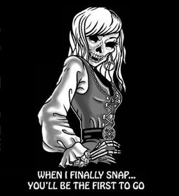 WHEN I FINALLY SNAP VAMPIRE TWILIGHT GIRL SKULL T-SHIRT