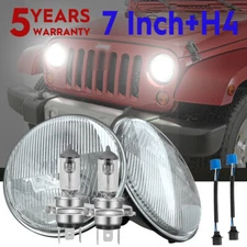 7" Inch LED Halogen Headlight HI/LO Sealed Beam For Jeep Wrangler JK 2007-2018