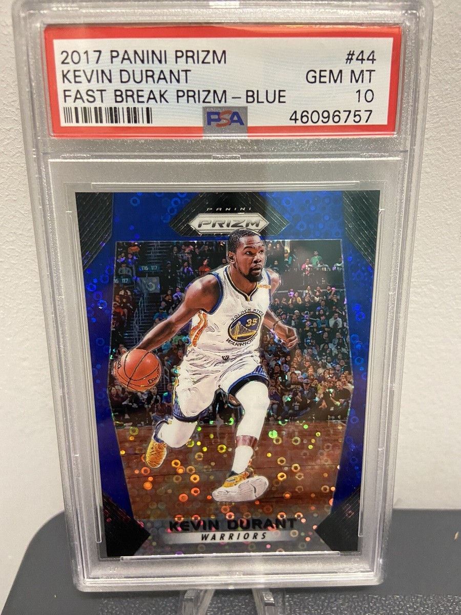 2017 Panini Prizm KEVIN DURANT FAST BREAK BLUE /175 PSA 10 Gem 